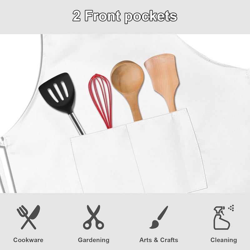 imeago 15 PCS Kids Aprons with Pockets Adjustable Chef Painting Aprons Bulk for Girls Boys Aged 6-13 Cooking Baking Crafting - Image 4